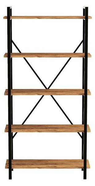 Βιβλιοθήκη Nero Elit Walnut-Μαύρη