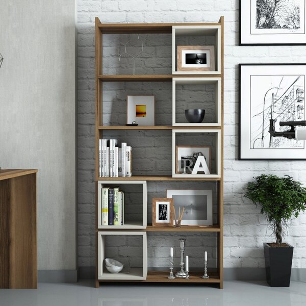 Βιβλιοθήκη Box, Walnut-Cream