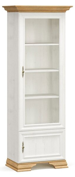 Βιτρίνα Jaden Antique Λευκό - Χρυσή Δρυς 70.5x43x197.5 cm