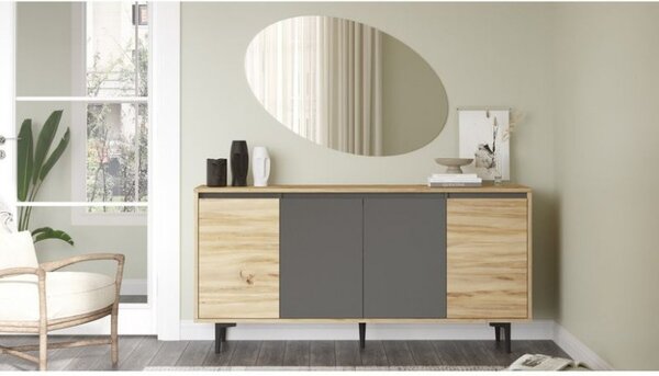 Μπουφές Augusta Oak 160x40x78 cm