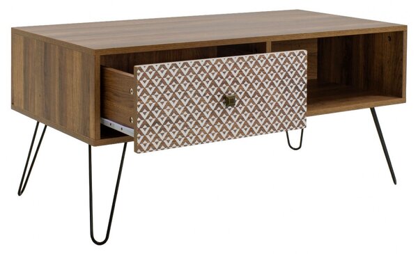 Τραπεζάκι σαλονιού Boho Walnut - Μαύρο