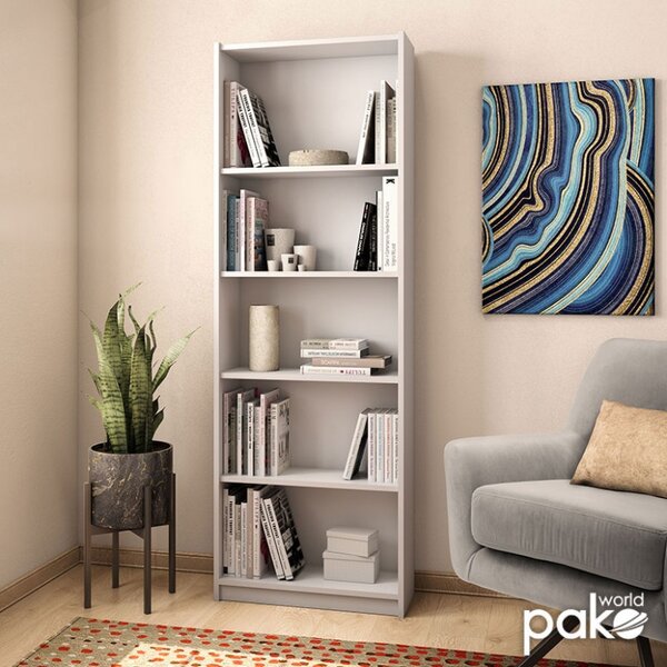 Βιβλιοθήκη Max Λευκή 58x23x170 cm
