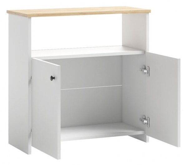 Κονσόλα Marcel Λευκό-Oak 80x32x80 cm