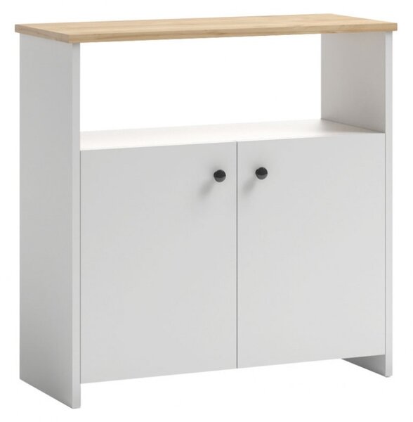 Κονσόλα Marcel Λευκό-Oak 80x32x80 cm