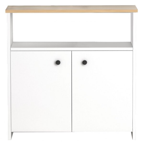 Κονσόλα Marcel Λευκό-Oak 80x32x80 cm