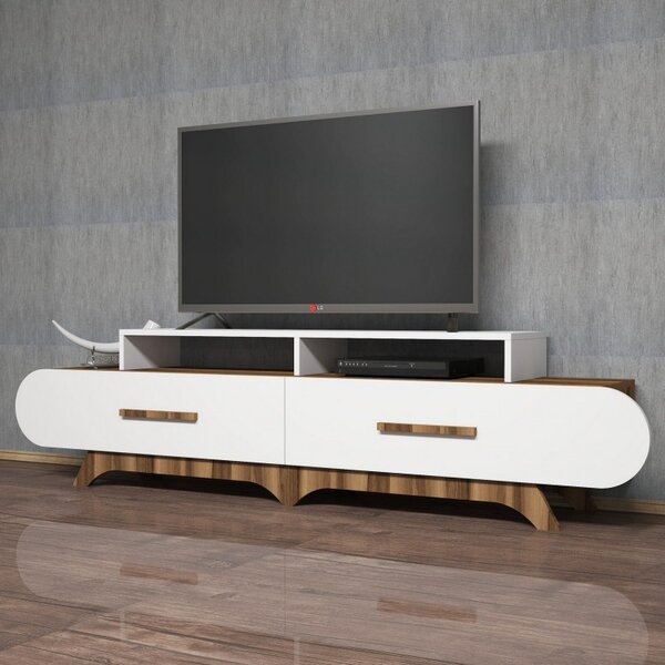 Έπιπλο TV Flora Walnut-Λευκό