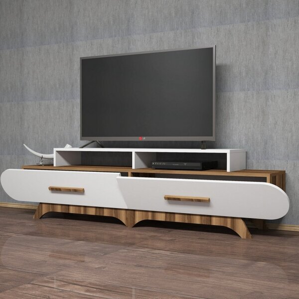Έπιπλο TV Flora Walnut-Λευκό