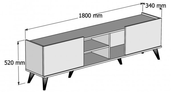 Έπιπλο TV Elegante1310 Walnut