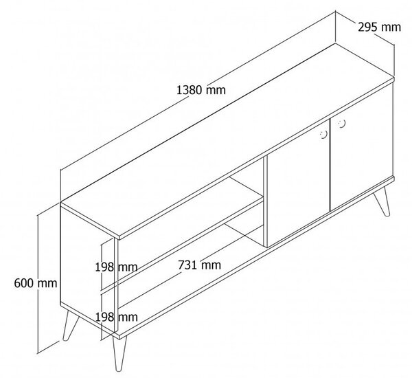 Έπιπλο TV Everest1572 Oak