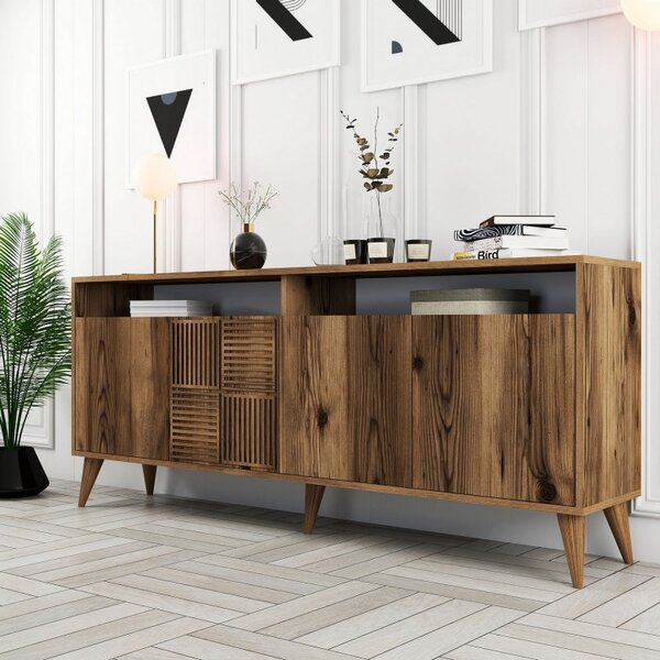 Κονσόλα Milan Walnut 180x78.6x35 cm