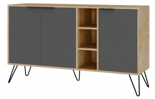 Κονσόλα Clara Console Oak-Ανθρακί