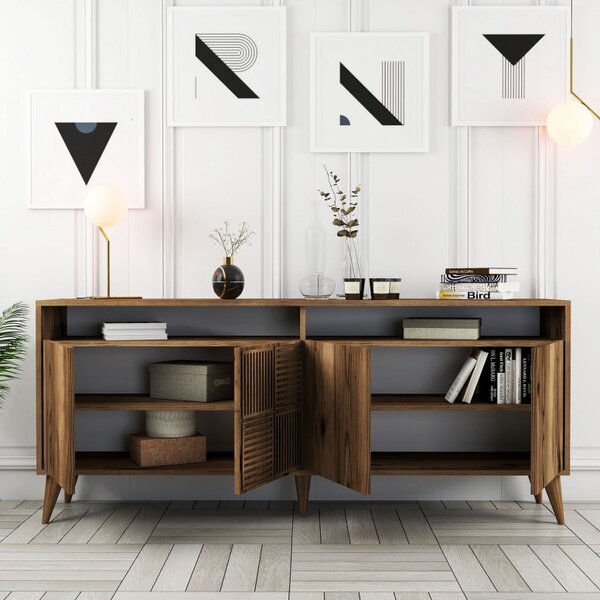 Κονσόλα Milan Walnut 180x78.6x35 cm