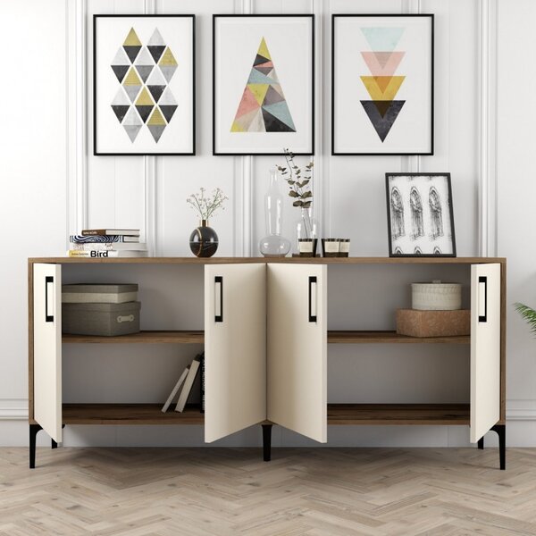 Κονσόλα Kiev Walnut-Cream