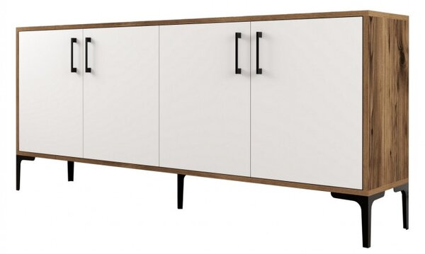 Κονσόλα Kiev Walnut-Λευκό