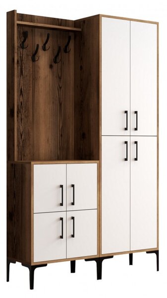 Κρεμάστρα BerlinBA Walnut-Λευκό