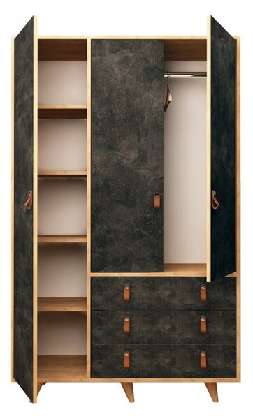 Ντουλάπα Chunky Oak-Dark Concrete
