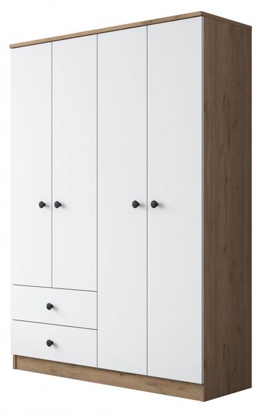 Ντουλάπα BA108-2067 Walnut-Λευκό