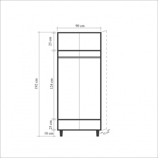 Ντουλάπα Stil-727 Sonoma Oak