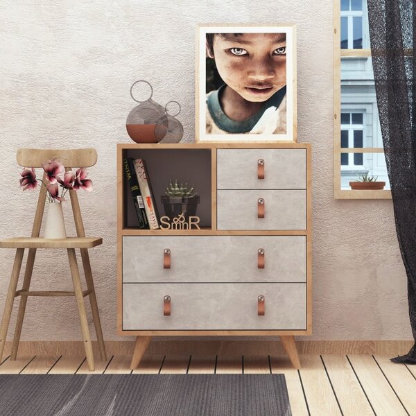 Ντουλάπα Dressing Witlof Oak-Λευκό