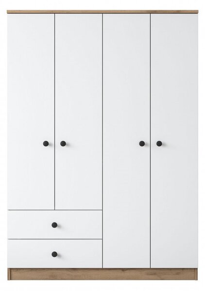 Ντουλάπα BA108-2067 Walnut-Λευκό