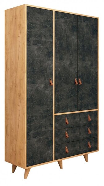 Ντουλάπα Chunky Oak-Dark Concrete