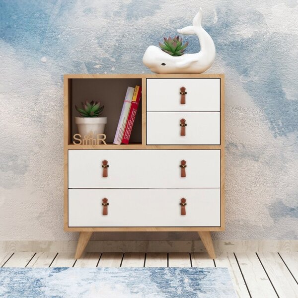 Ντουλάπα Dressing Fallow Oak-Λευκό