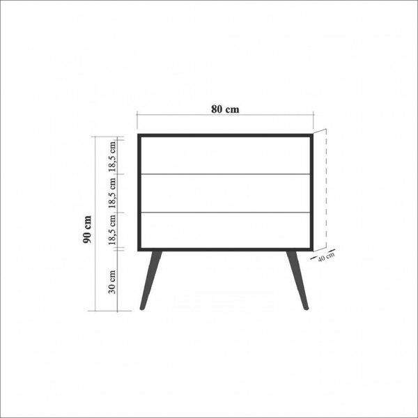 Ντουλάπα Dressing Trio-727 Sonoma Oak