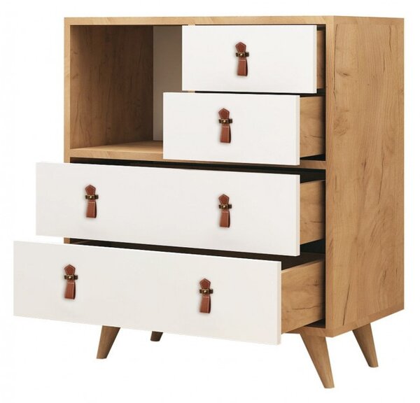 Ντουλάπα Dressing Fallow Oak-Λευκό