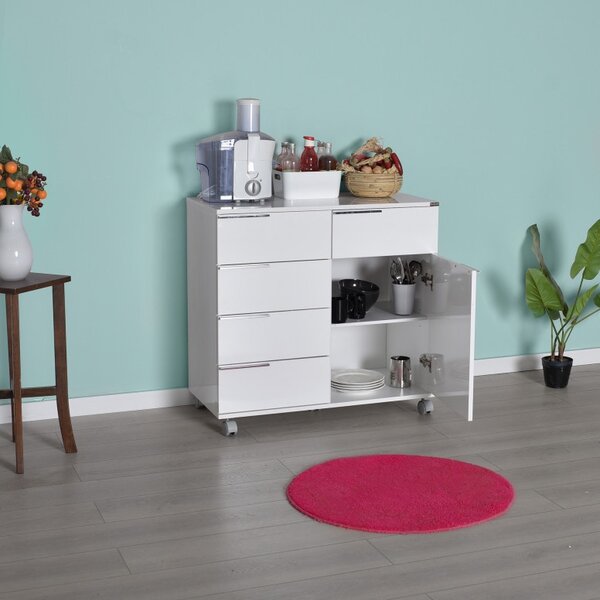 Ντουλάπα Diverse ADR-415 High Gloss Λευκό