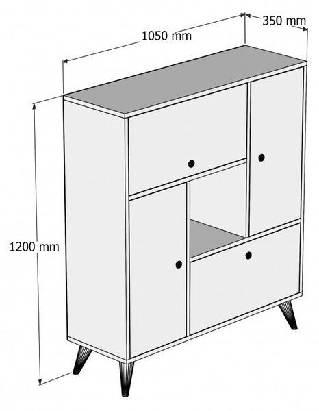Ντουλάπι Μπάνιου Hercules3100 Walnut