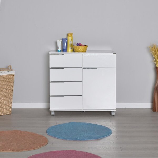 Ντουλάπα Diverse ADR-415 High Gloss Λευκό