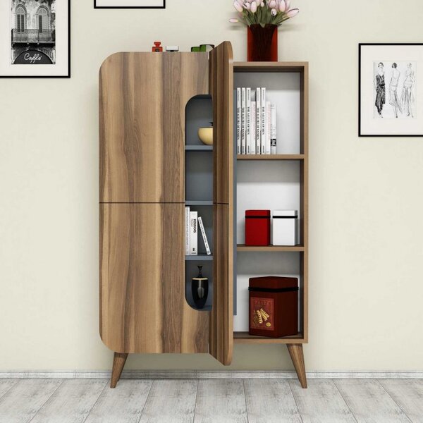 Ντουλάπα Diverse Mine Walnut-Blue