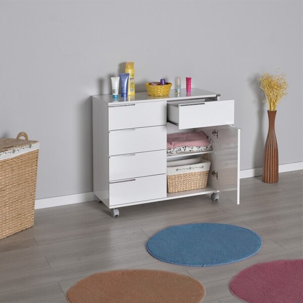 Ντουλάπα Diverse ADR-415 High Gloss Λευκό