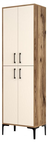 Παπουτσοθήκη Berlin A - Walnut, Κρεμ