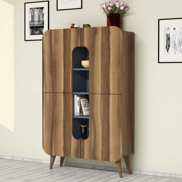 Ντουλάπα Diverse Mine Walnut-Blue