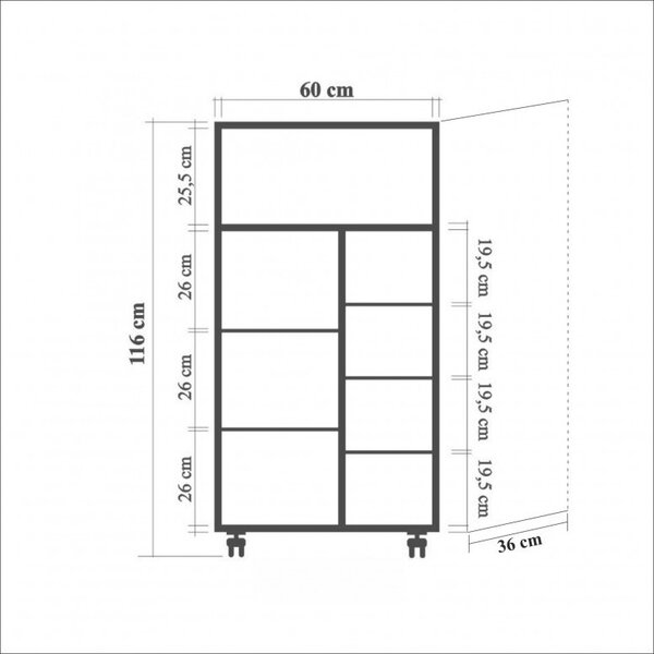 Ντουλάπα Diverse Kiler-735 Sonoma Oak