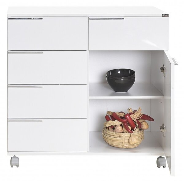 Ντουλάπα Diverse ADR-415 High Gloss Λευκό