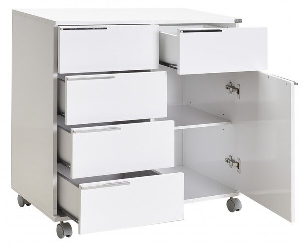Ντουλάπα Diverse ADR-415 High Gloss Λευκό
