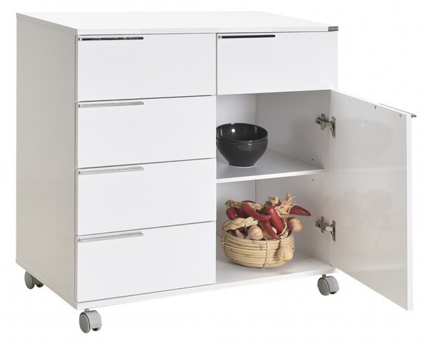 Ντουλάπα Diverse ADR-415 High Gloss Λευκό