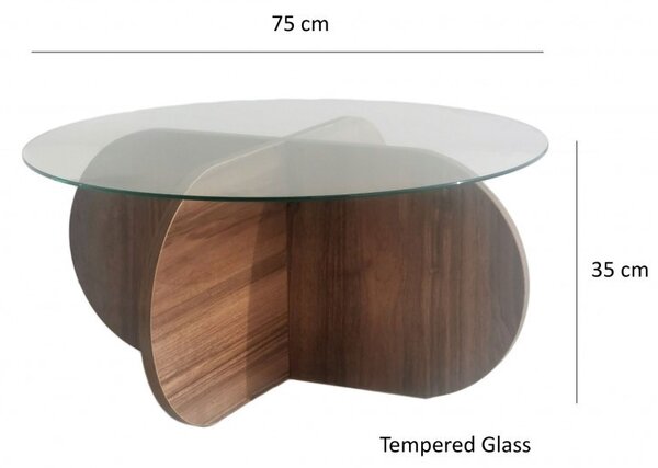 Τραπεζάκι σαλονιού Bubble Walnut