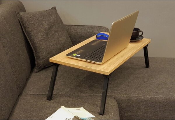 Τραπεζάκι Laptop Gusto Atlantic Pine-Μαύρο