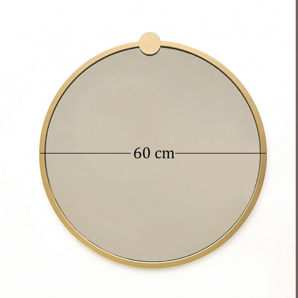 Καθρέφτης GoldMetalÇerçeveYuvarlakAynaA708 Gold
