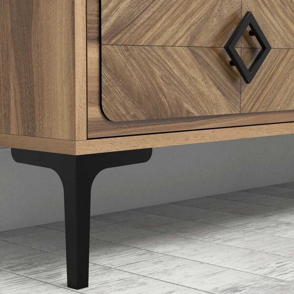 Σετ Comoda TV και τραπεζάκι σαλονιού σαλονιού Samba Walnut