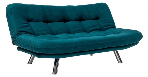 Αναδιπλούμενος καναπές 3 θέσεων Misa Small Sofabed Πετρόλ Πράσινο