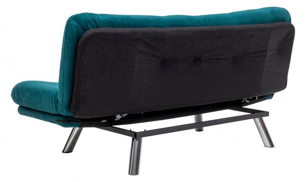 Αναδιπλούμενος καναπές 3 θέσεων Misa Small Sofabed Πετρόλ Πράσινο