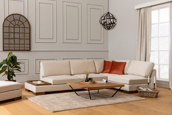 Γωνιακός Καναπές Tulip Beige