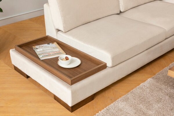 Γωνιακός Καναπές Tulip Beige