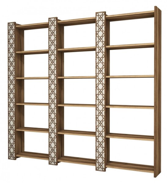 Βιβλιοθήκη City 3 - Walnut, Cream