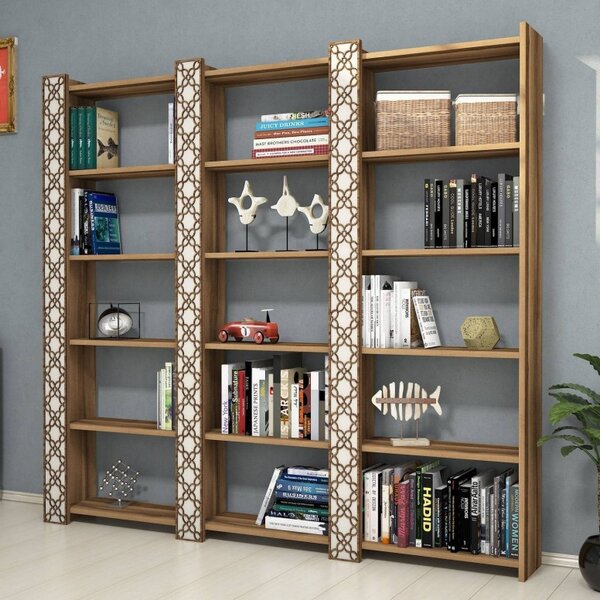 Βιβλιοθήκη City 3 - Walnut, Cream