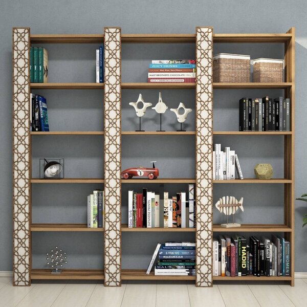 Βιβλιοθήκη City 3 - Walnut, Cream